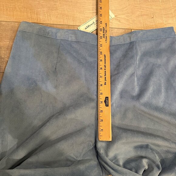 ALFRED DUNNER WOMENS 20W BLUE CORDUROY PULL ON PANTS CLASSIC FIT COMFORT - Picture 6 of 10